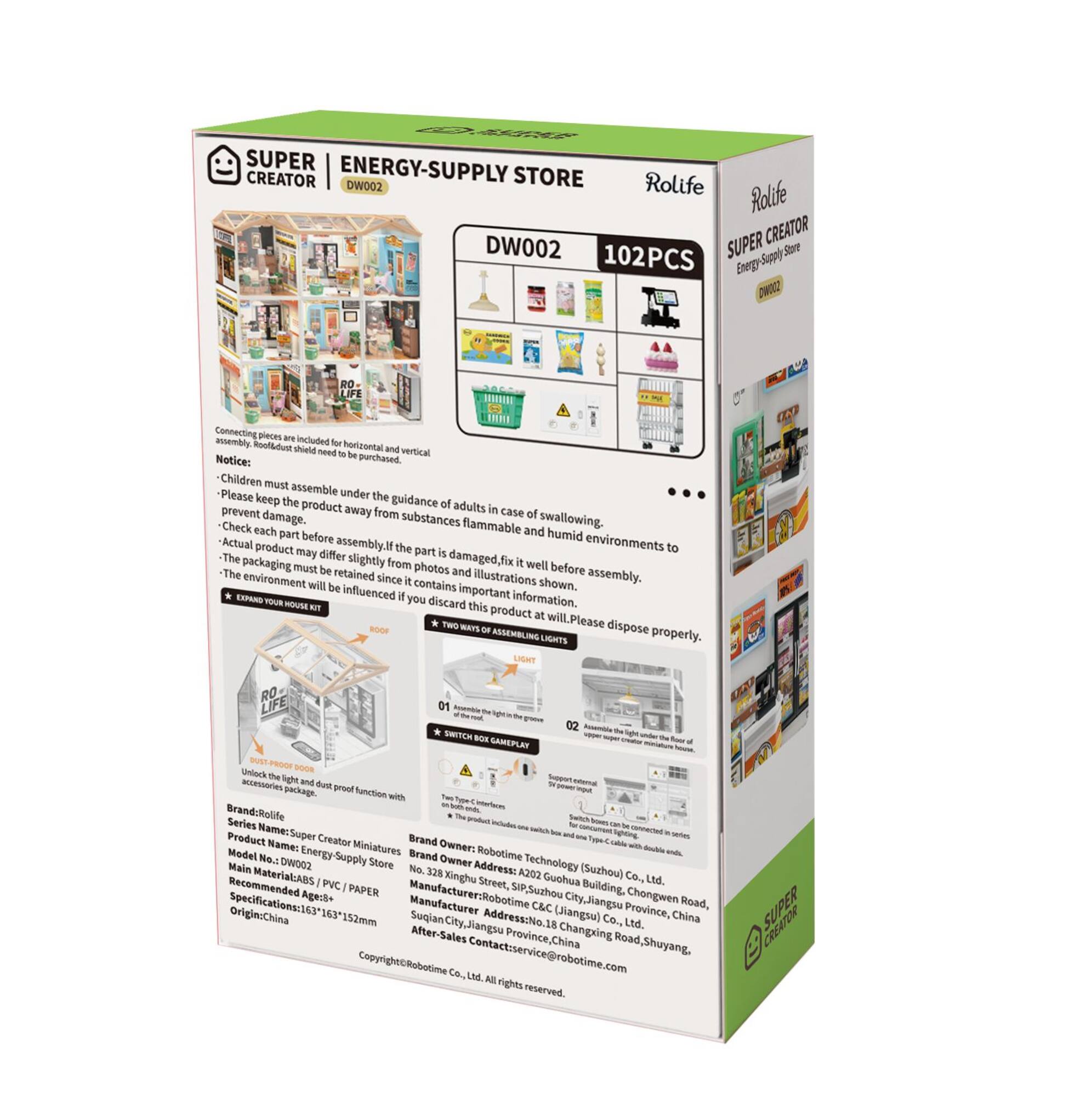Rolife® Super Creator Energy Supply Store DIY Miniature Kit